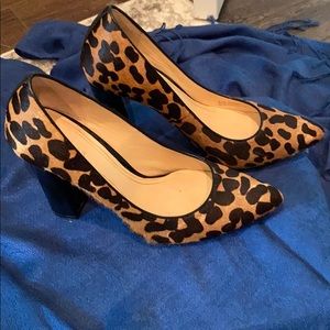 Cole Hahn leopard print heels